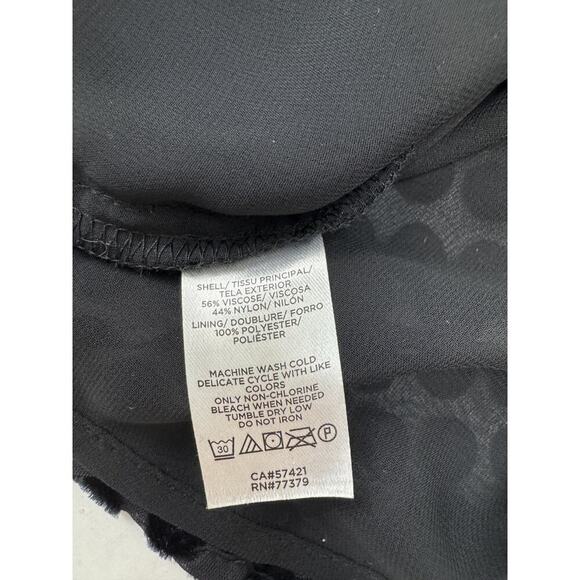 Ann Taylor Loft Velvet Polka Dot Top Sheer Lined Tank Top Formal Women's Size XS - Picture 9 of 10